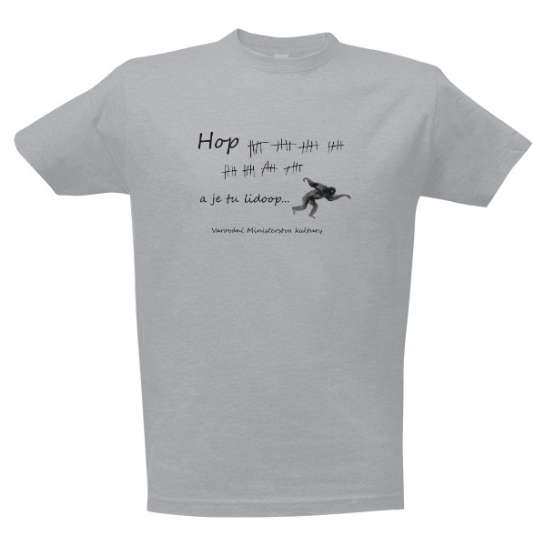 Tričko s potiskem Hop a je tu lidoop