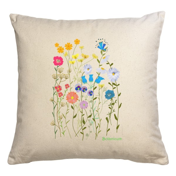 Polštář bavlněný  s potiskem Polštář luční kvítí