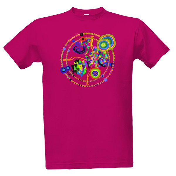 Tričko s potiskem Šťastné triko barvy a tvary