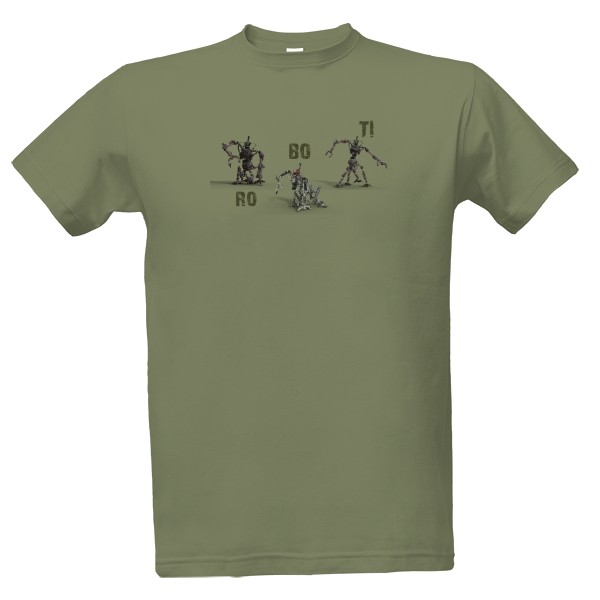 Tričko s potiskem Triko retro roboti